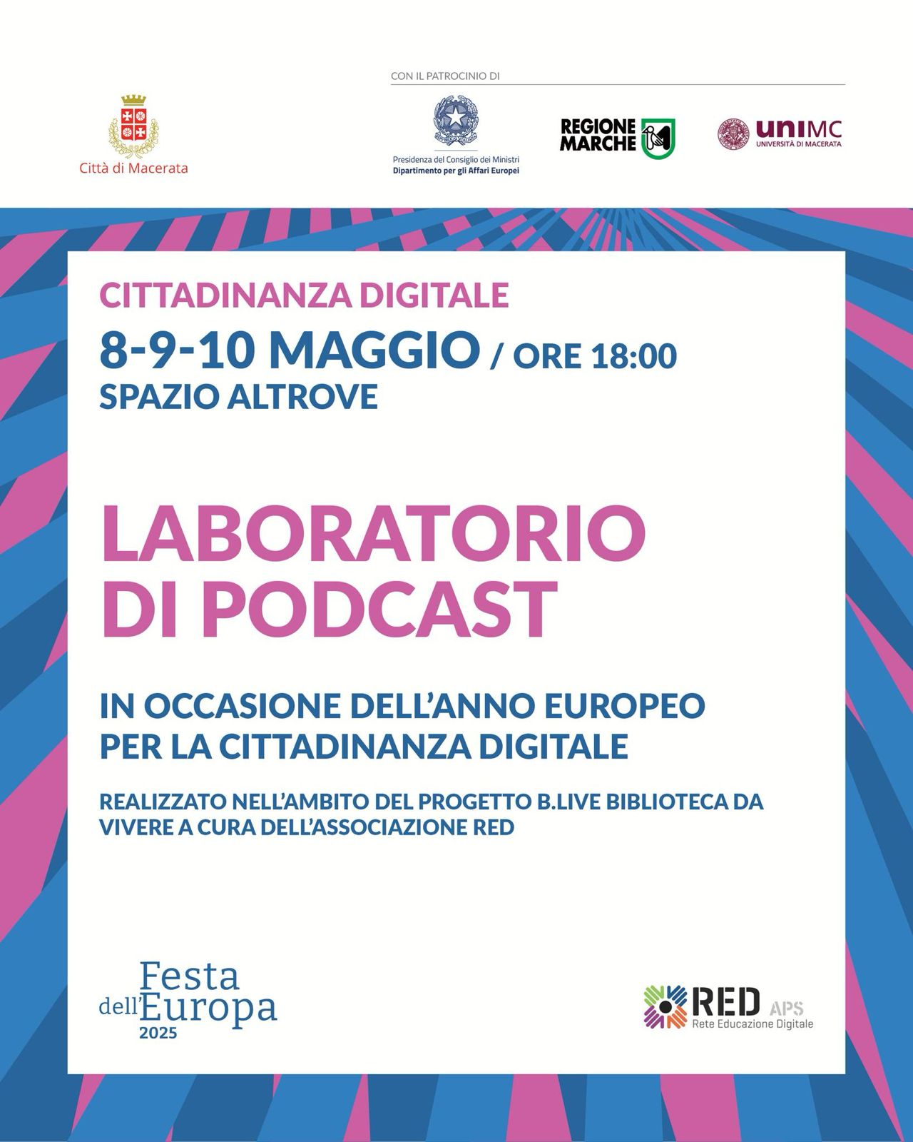 Podcast Lab alla Festa dell’Europa: un laboratorio creativo per giovani voci digitali